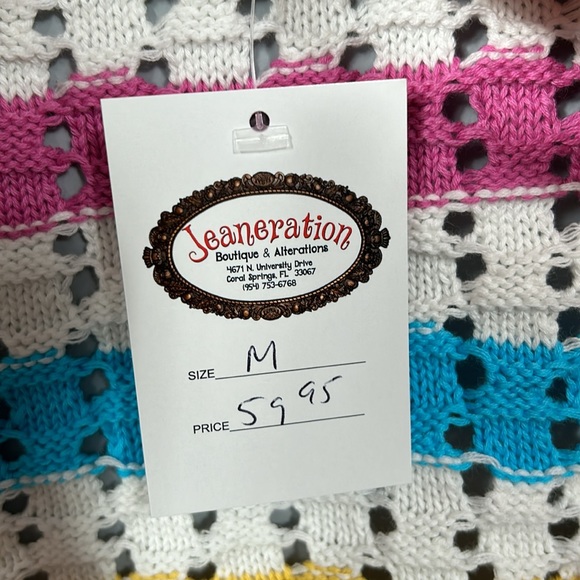 Knit Colorful Knit Top open back loose fit - Picture 8 of 8